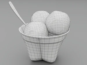 ice cream bowl 3D Model