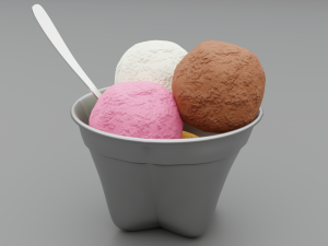 ice cream bowl Modelo 3D
