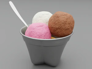 ice cream bowl 3D Model