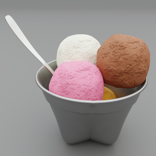 ice cream bowl Modelo 3D .c4d .max .obj .3ds .fbx .stl .blend 