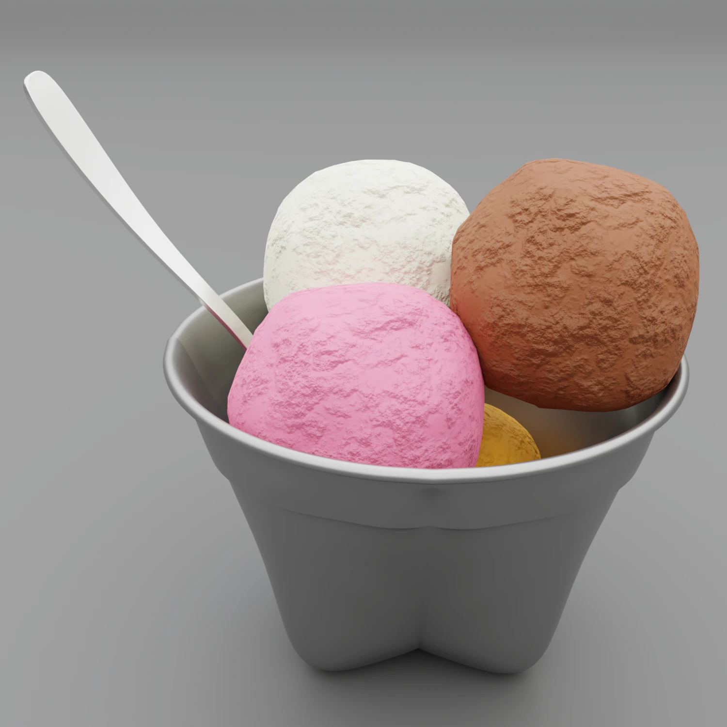 ice cream bowl 3D Model .c4d .max .obj .3ds .fbx .stl .blend 