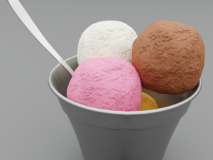 ice cream bowl 3D Model