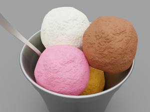 ice cream bowl Modelo 3D