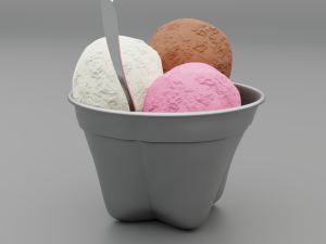 ice cream bowl Modelo 3D