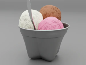ice cream bowl 3D Model