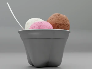 ice cream bowl 3D Model