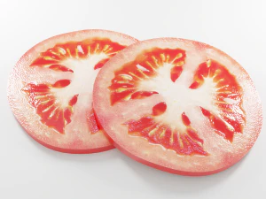 トマトのスライス 3Dモデル