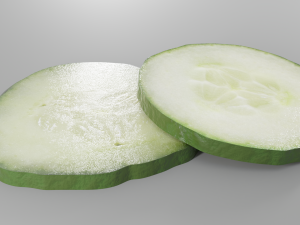 2 variation of a cucumber slice pbr photorealistic Modèle 3D