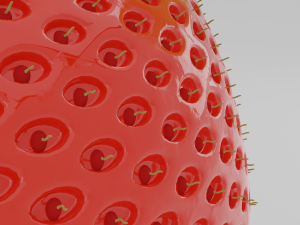 strawberry pbr Modelo 3D