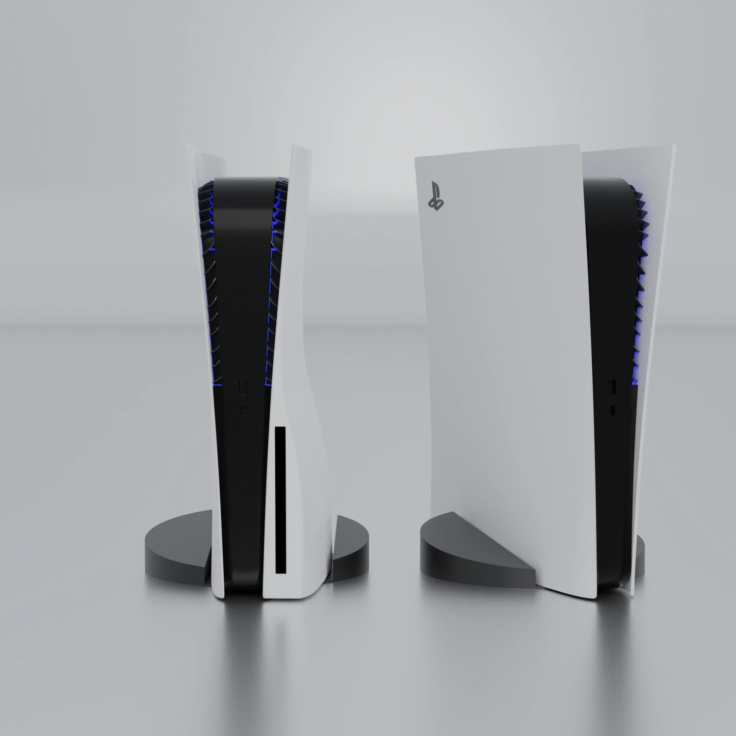 sony playstation 5 and the digital edition 3D Model .c4d .max .obj .3ds .fbx .stl .blend 