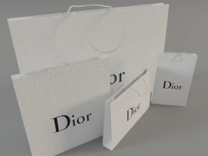 sacola de compras dior Modelo 3D