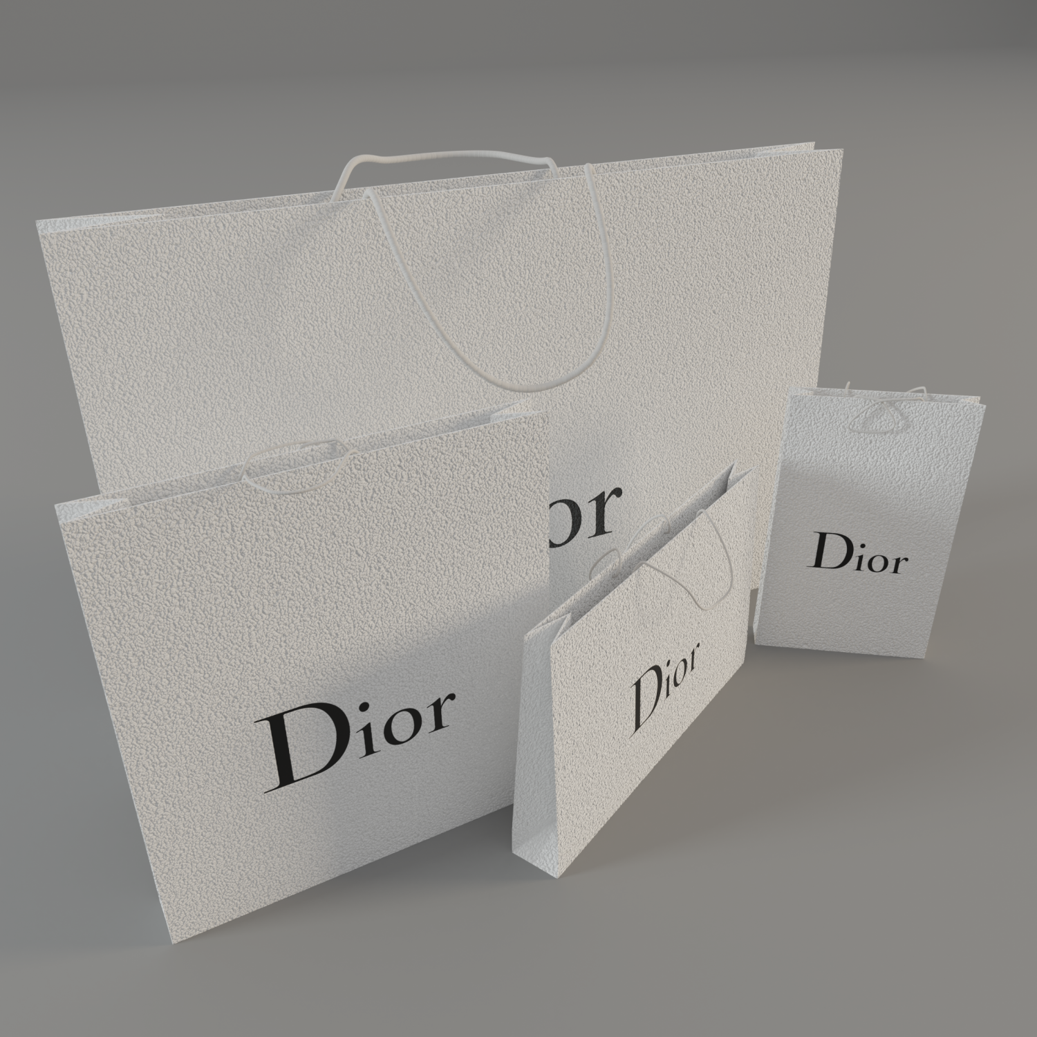 Dior Shopping bag Model 3D in Ruang 