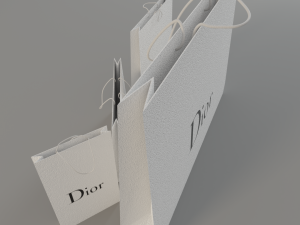 dior shopping bag Modelo 3D
