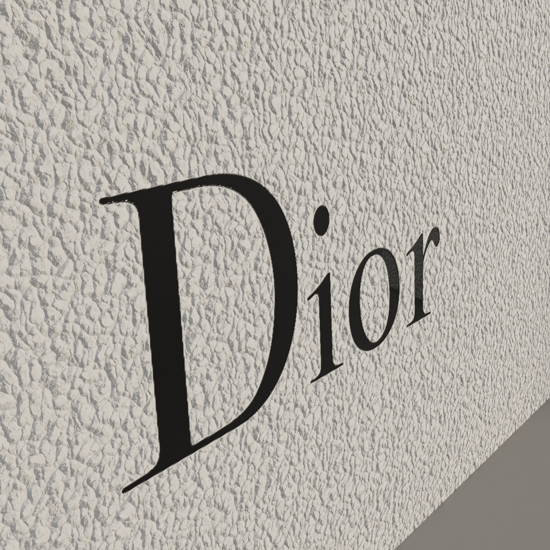 dior shopping bag Low-poly 3D Model