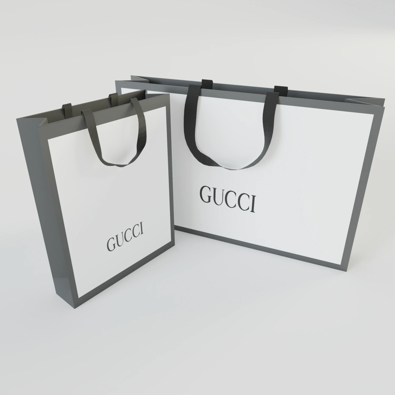gucci shopping bag 3D Model .c4d .max .obj .3ds .fbx .stl .blend 