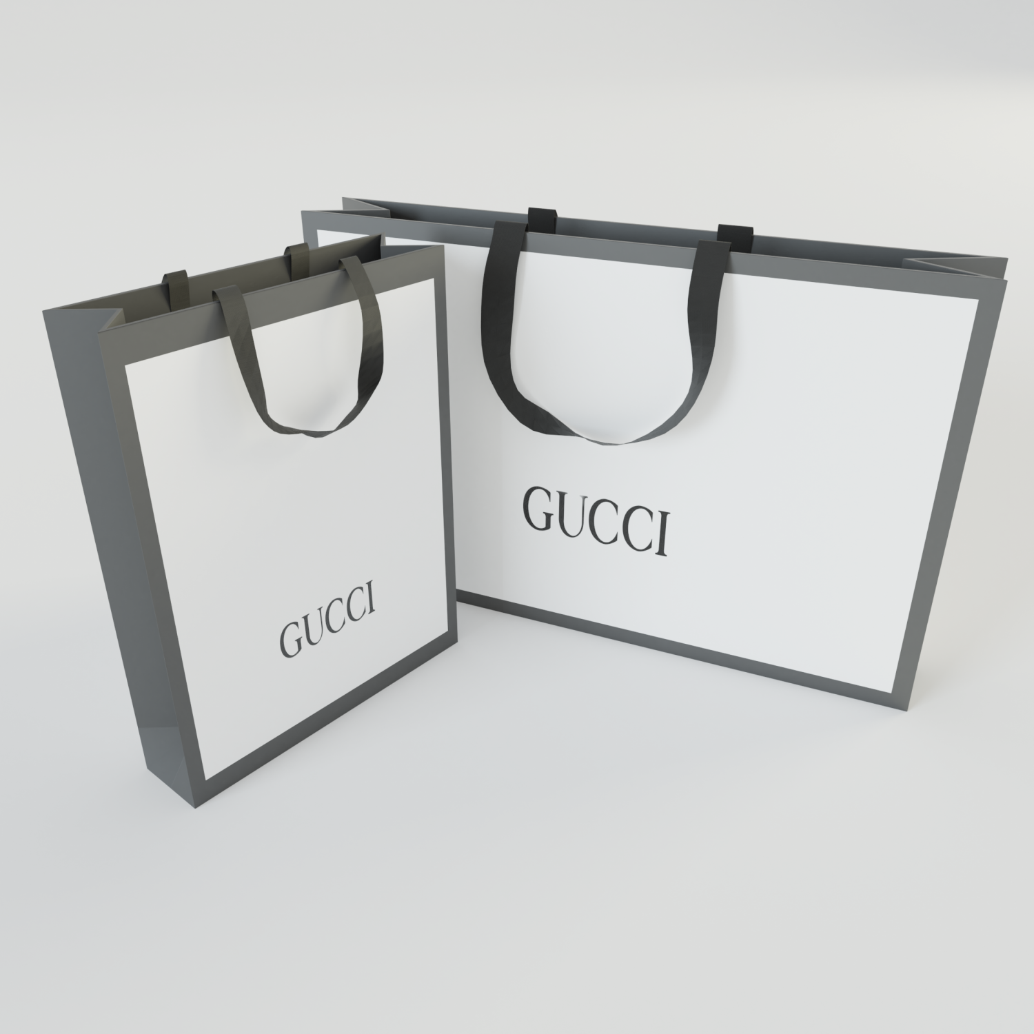 gucci shopping bag Low-poly 3D Model