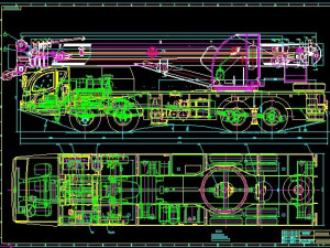 50T car crane complete drawing 3D Model