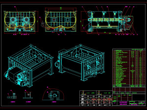 Double shaft concrete mixer 3D Model