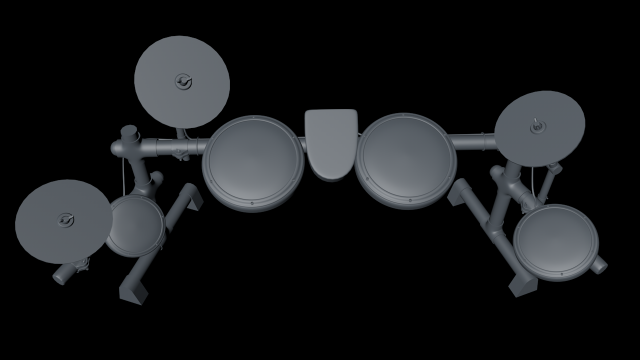 electro drums 3D Model .c4d .max .obj .3ds .fbx .stl .blend 