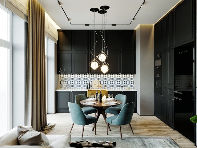apartment interior scene 3D 模型 .c4d .max .obj .3ds .fbx .stl .blend 