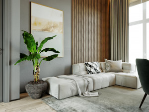 apartment interior scene 3D 模型