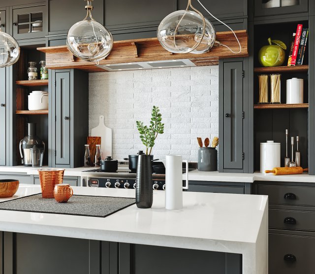 livingroom and kitchen interior scene Modèle 3D .c4d .max .obj .3ds .fbx .stl .blend 