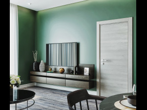 livingroom and kitchen interior scene 3D Модель