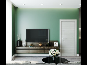 livingroom and kitchen interior scene 3D Модель