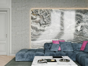 livingroom and kitchen interior scene 3D 模型