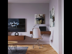 livingroom and kitchen interior scene 3D Модель
