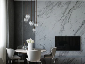 거실 인테리어 장면 3D 모델