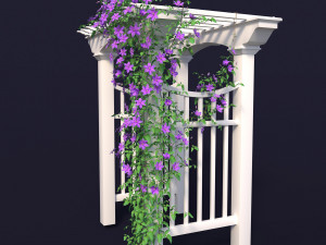 garden arch 01 with clematis Modelo 3D