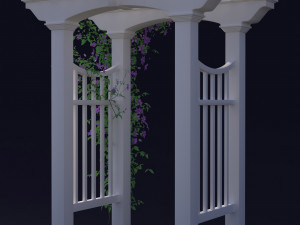 garden arch 01 with clematis Modelo 3D