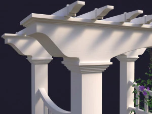garden arch 01 with clematis 3D Model