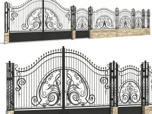 forged fence 01 Modello 3D