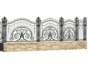 forged fence 01 Modèle 3D