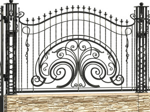 forged fence 01 Modèle 3D