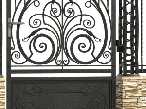forged fence 01 Modèle 3D
