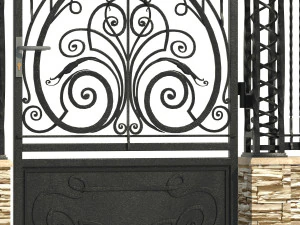 forged fence 01 3D Model