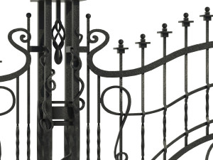 forged fence 01 Modèle 3D