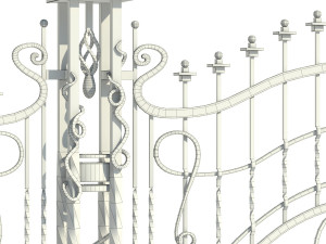 forged fence 01 Modèle 3D