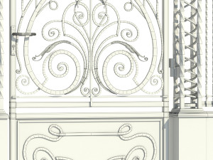 forged fence 01 Modèle 3D