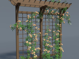 pergola 01 climbing rose 3D 모델