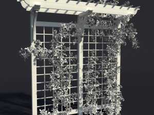 pergola 01 climbing rose 3D 모델