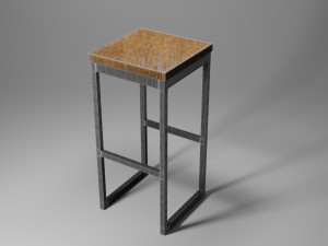 bar stool loft 3D मॉडल
