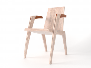 CHAIR WOODLESS PBR Modelo 3D