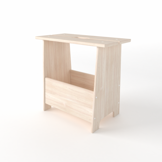 IKEA PERJOHAN STOOL WITH DRAWER PBR 3D Модель .c4d .max .obj .3ds .fbx .stl .blend 