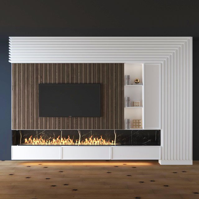 Tv Unit 3d Model In Living Room 3dexport