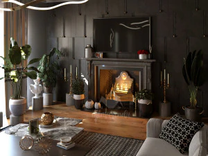 Wohnzimmer 3D Modell