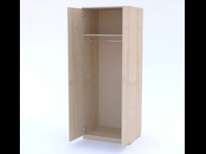 खुले दरवाज़े वाली अलमारी 3D मॉडल